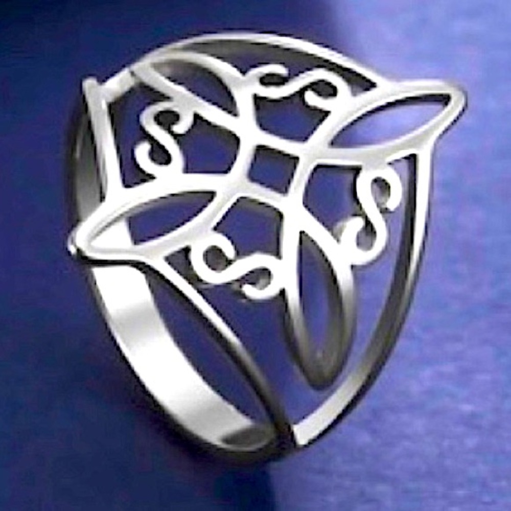 Witchs Knot Celtic Infinity Ring Protection Jewelry Silver Boho Goth Norse Woman